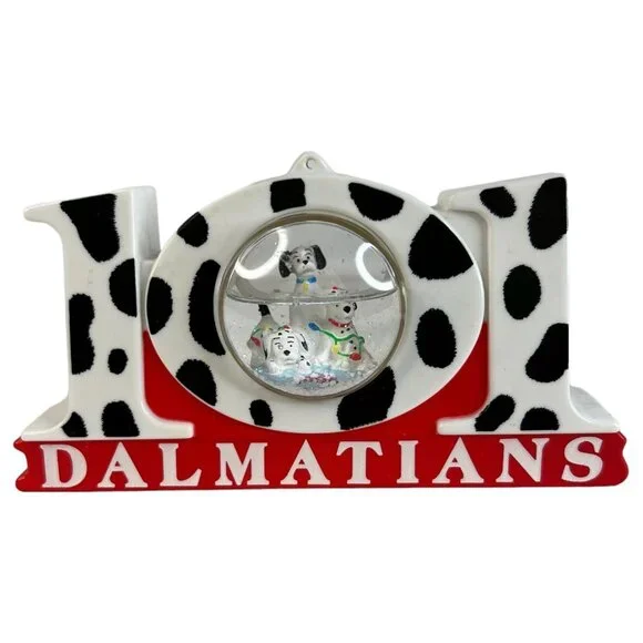 1996 McDonalds Disney 101 Dalmatians Christmas Ornaments Snow Globe Dome Vintage - Picture 2 of 12
